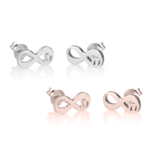 Infinity Initial Earrings