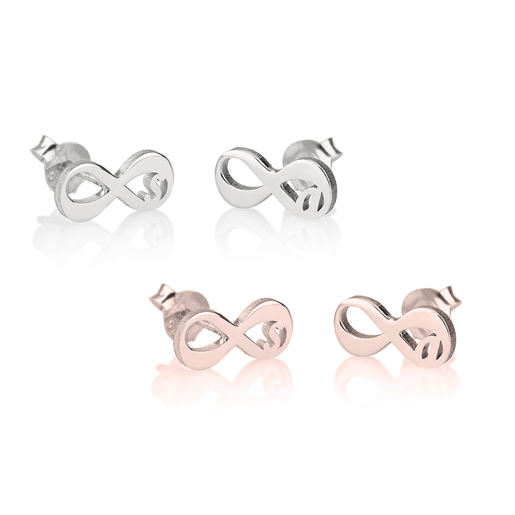 Infinity Initial Earrings