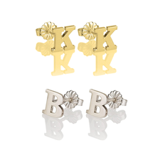 Letter Stud Earrings