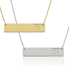 Braille Bar Necklace