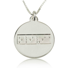 Braille Disc Necklace