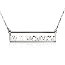 Personalized Roman Numeral Necklace