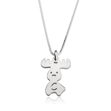 Moose Initial Necklace