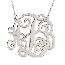 Split Chain Monogram Necklace