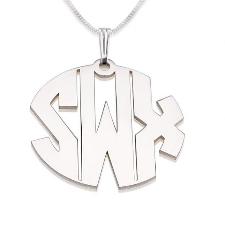 Block Letters Monogram Necklace