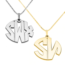 Block Letters Monogram Necklace