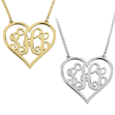 Monogram Heart Necklace