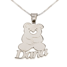 Teddy Bear Pendant with Name