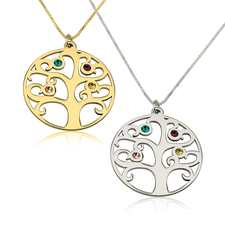 Family Tree Birthstone Necklace