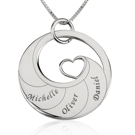 Mother Necklace With Engraved Names
