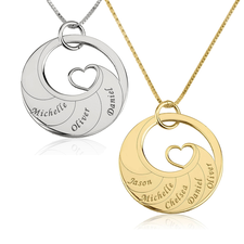 Mother Necklace With Engraved Names