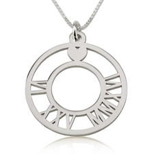 Circle Roman Numeral Necklace