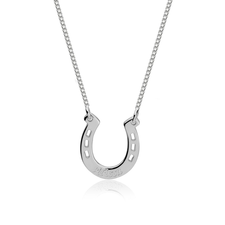 Delicate Engraved Horseshoe Necklace