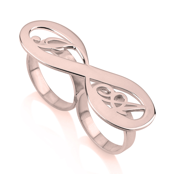 Personalized Infinity Ring with Initials